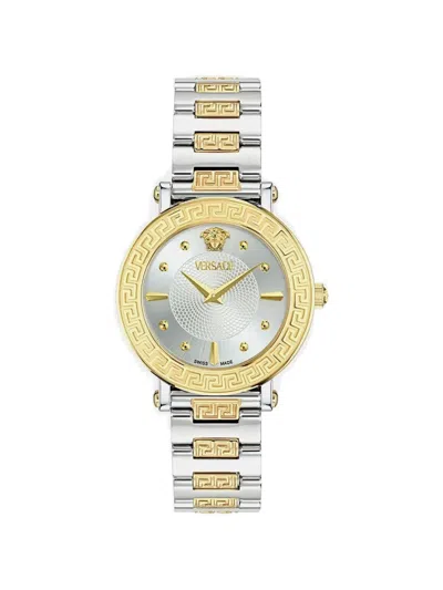 Versace Greca Sphere 35mm Watch In Multi