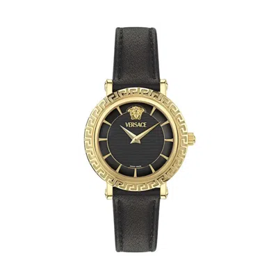 Versace Greca Sphere Nova 35mm Watch In Black