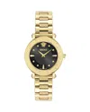 Versace Greca Sphere Bracelet Watch In Black/gold
