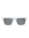 Versace Greca Square-frame Sunglasses In White