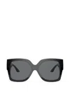 Versace Greca Square-frame Sunglasses In Black
