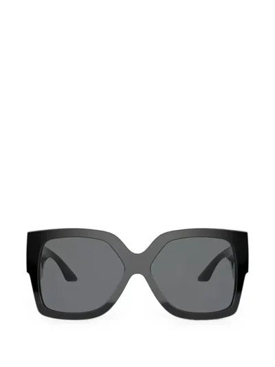 Versace Greca Square-frame Sunglasses In Black