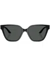 Versace Geometric Frame Sunglasses In Black