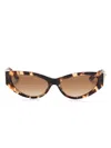 Versace Greca Strass Cat-eye Sunglasses In Brown
