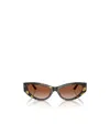 Versace Bright Greca Embellished Cat-eye Sunglasses In Brown