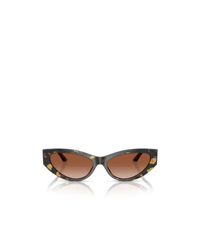 VERSACE GRECA STRASS CAT-EYE SUNGLASSES