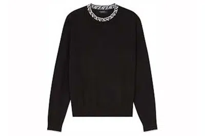 Pre-owned Versace Greca Sweater Black/white