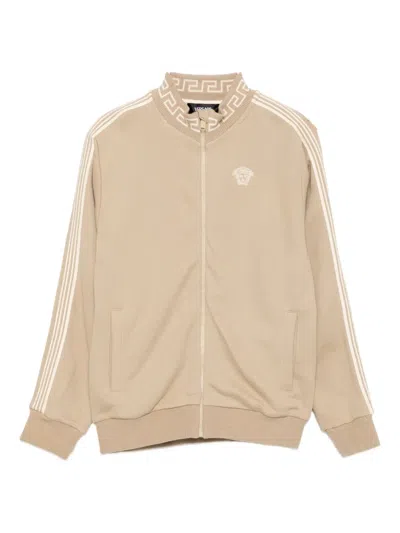Versace Kids' Greca Sweatshirt In Neutral