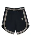 Versace Greca-detailing Shorts In Blue