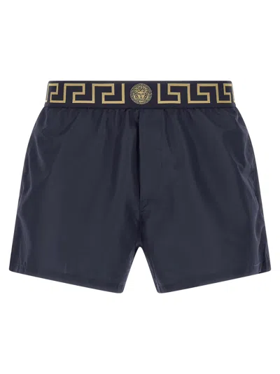 Versace Greca Swimsuit In Blue