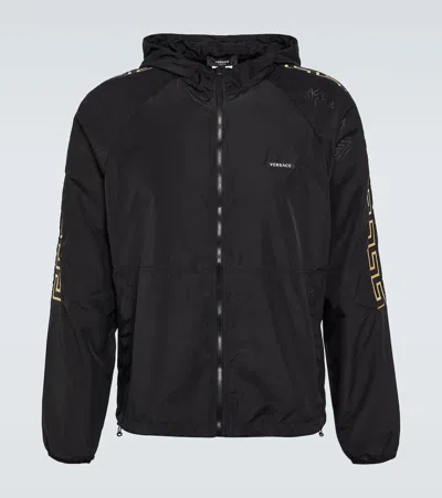 Versace Greca Technical Jacket In Black