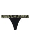 Versace Bra With Elastic Band Featuring The Greca Motif In Black