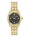 Versace Women's Swiss Greca Time Gold Ion Plated Bracelet Watch 35mm In Multi