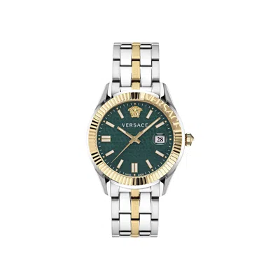 Pre-owned Versace Greca Time Bracelet Watch 'two-tone' | Gold | Men's Size Onesize