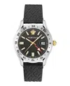 Versace Greca Time Gmt Watch In Multi