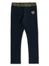 Versace Pattern Pants In 蓝色