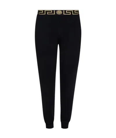 Versace Greca Track Pants In Black