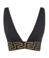 Versace Bikini Top With Greca Motif In Black Polyamide Woman