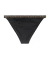 Versace Greca Trim Bikini Bottoms In Nude