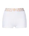 Versace Icon High-rise Greca Border Boyshorts In White