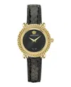 Versace Greca Twist Leather Watch In Multi