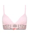 Versace Greca-border Triangle Bra In Pink
