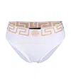 Versace White Greca-waistband Briefs In White