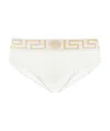 Versace White Stretch Cotton Brief In White