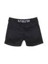 Versace Boys Navy Blue Cotton Twill Shorts In Blue