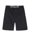 Versace Greca-waistband Gabardine Shorts In Black