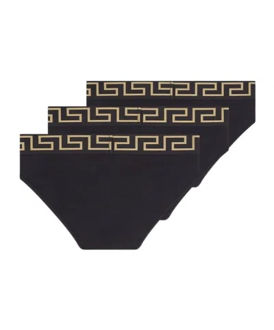 VERSACE VERSACE MEDUSA WAISTBAND THREE-PACK BRIEFS