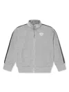 Versace Greca Zip-up Sweatshirt In Grey