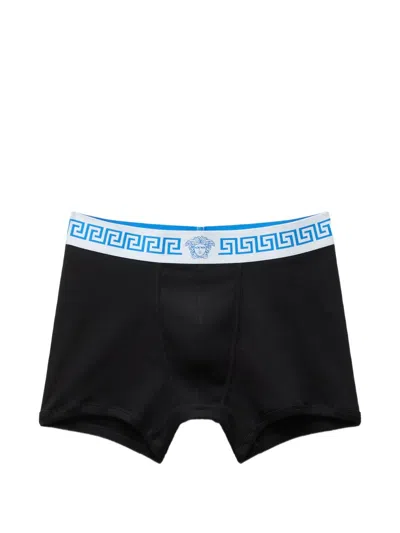 Versace Greca-border Boxers In Black