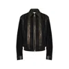 Versace Greca-embossed Panelled Jacket In Black