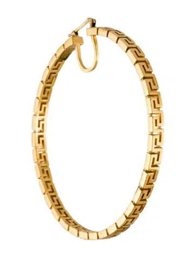 Pre-owned Versace Grecamania Single Hoop Earring In Multi