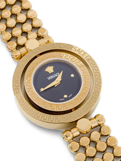 Versace Greca-pattern 34mm Watch In Gold