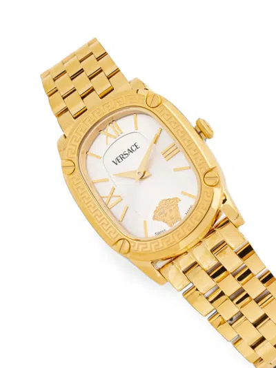 Versace Greca-patterned-bezel 29mm Watch In Gold