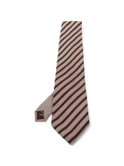 Pre-owned Versace Greca-print Tie In Red