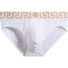 Versace Grecca Band Briefs In White