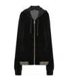 Versace Greco Velvet Casual Jacket In Black