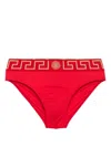 Versace Red Greca Border Briefs In Red
