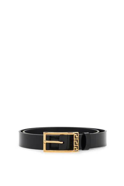 Versace Greek Belt In Black