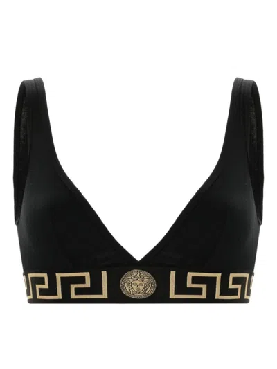 VERSACE VERSACE GREEK BORDER TRIANGLE BRALETTE