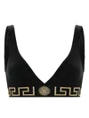 Versace Bra With Elastic Band Featuring The Greca Motif In Black