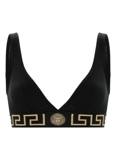 VERSACE VERSACE GREEK BORDER TRIANGLE BRALETTE CLOTHING