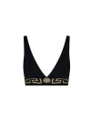Versace Triangle Lycra Bikini Top In Black  