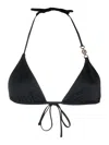 Versace Medusa Lycra Triangle Bikini Top In Black