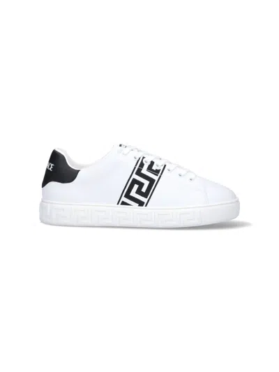 Versace Greek Embroidery Trainers In Multi