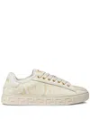 Versace Barocco Jacquard Greca Low Top Sneaker In Neutral