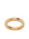 Versace Greca Engraved Ring In Gold